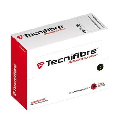 Tecnifibre Absolute Squash Balls (double yellow) - 1 doz balls